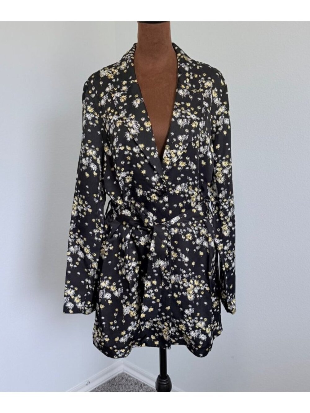 Scotch & Soda Amsterdam V-Neck Button Up Belted Blazer Dress Women's Size M